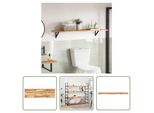 The Living Store Piano Tavolo Rettangolare 160X40X2 Cm In Legno Massiccio Di Acacia