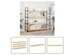 The Living Store Mensole Sospese 4 Pezzi 140X40X2 Cm In Legno Massiccio Di Acacia Non Trattato