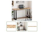The Living Store Piano Tavolo Rettangolare 120X50X2 Cm In Legno Massiccio Di Acacia
