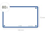 Oxford 400133887 80 Oxford Karteikarten Flash 2.0 Din A7 Weiß, Blau Blanko