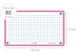 Oxford 400133859 80 Oxford Karteikarten Flash 2.0 Din A7 Weiß, Fuchsia Kariert