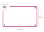 Oxford 400133893 80 Oxford Karteikarten Flash 2.0 Din A7 Weiß, Fuchsia Blanko
