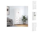 Vidaxl Credenza Bianca 69,5X34X180 Cm Materiale A Base Di Legno - Credenze