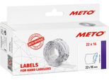 Meto 9517183 Etichette Meto Per Etichettatrici Di Prezzo, 22 X 16 Mm, Bianco