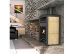 Termocamino Hs Flamingo Aquaflam Vario Barma 11/7 Kw - Acero - Controllo Elettronico