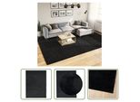 The Living Store Tappeto Oviedo A Pelo Corto Nero 240X340 Cm