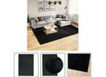 The Living Store Tappeto Oviedo A Pelo Corto Nero 200X280 Cm