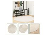 The Living Store Tappeto Oviedo A Pelo Corto Beige Ø 160 Cm