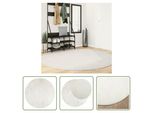 The Living Store Tappeto Oviedo A Pelo Corto Crema Ø 200 Cm