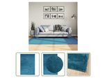 The Living Store Tappeto Oviedo A Pelo Corto Turchese 140X200 Cm
