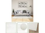 The Living Store Tappeto Oviedo A Pelo Corto Crema 120X120 Cm