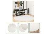 The Living Store Tappeto Oviedo A Pelo Corto Crema Ø 160 Cm