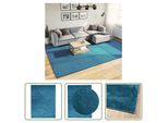 The Living Store Tappeto Oviedo A Pelo Corto Turchese 240X340 Cm