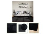 The Living Store Tappeto Oviedo A Pelo Corto Nero 200X200 Cm
