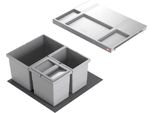 Cestino Hailo 3201622 Allegro 270 Inserto 2X 6,5 + 14 L Grigio Chiaro