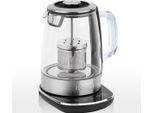 H.Koenig TI600 Bollitore Per Acqua E Tè 2In1 In Vetro Da 1,5 Litri, 4 Impostazioni Di Temperatura, 2200 Watt