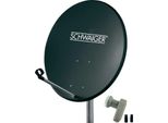 Schwaiger Sat Anlage 60 Cm 2 Teilnehmer Twin-Lnb Anthrazit