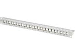 Metz Connect Keystone Rack Da 19 Pollici 1U, 24 Porte Grigie Non Equipaggiate, Schermate
