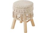 Sgabello - Macramè E Legno - Atmosphera CréAteur D'intéRieur