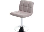 Sedia Da Sala Da Pranzo Kavala, Sedia Da Cucina Sedia, Girevole Certificata Mvg ~ Ecopelle Grigio Tortora, Base Cromata