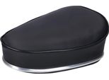 Sella / Seggiolino Nero Con Finiture Cromate, Serraggio 22 Mm Per Ciclomotore