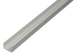 Alberts 030500 Profilo A U, Autobloccante, Alluminio, Anodizzato Argento, 1000 X 12,9 X 10 Mm