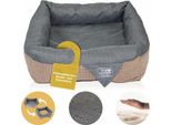 Dear Darling DD-06 Letto Di Lusso Per Cani E Gatti Marrone Antracite Taglia S 40X40Cm Materasso In Memory Foam Letti Per Animali Domestici Cesto Per Cani Cesto Per Animali Forniture Per Cani Forniture Per Gatti Forniture Per Cani Cesto Per Gatti
