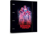 Erik Editores Stranger Things - Raccoglitore Premium A 4 Anelli Rosa Rosa Taglia Unica