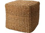 Home&Styling Pouf Quadrato Naturale 40X40X38 Cm In Seagrass