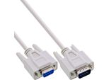 Inline® 12237 Serielle VerläNgerung, 9Pol Stecker / Buchse, Vergossen, 1:1 Belegt, 7M
