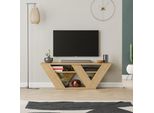 Tavolo Tv Houseland Pipralla 110 Cm Rovere Naturale