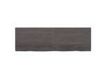 Vidaxl Mensola A Muro Marrone Scuro 160X50X(2-4)Cm In Legno Massiccio Trattato Con Rovere