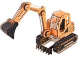 Rappa Woodcraft Puzzle 3D In Legno Escavatore Arancione
