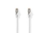 Cavo Di Rete Cat 8.1 | S/Ftp | RJ45 Maschio | RJ45 Maschio | 2,00 | Rotondo | Lszh | Bianco | Etichetta
