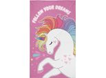 Detexpol Asciugamano Bebè 30X50 Unicorno Rosa Cotone 20T