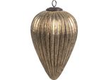 Clayre & Eef Guaina Di Natale Ø 16X25 Cm Vetro Color Oro