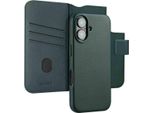 Custodia Per Iphone 16 - Vera Pelle - Custodia Accezz Flip Cover/2 In 1 - Verde Scuro