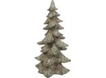 Clayre & Eef Decorazione Natalizia Albero Di Natale 19X18X36 Cm Plastica Marrone