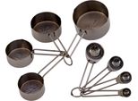 Misurino E Cucchiaio Krumble - Set Di 8 - Misurino - Cucchiaio - Misurino - Cucchiaio - Cucchiaio - Cucchiaino - Acciaio Inox - 250 Ml + 125 Ml + 80 Ml + 60 Ml + 15 + 5 + 2,5 + 1,25 Ml - Nero