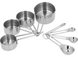 Misurino E Cucchiaio Krumble - Set Di 8 - Misurino - Cucchiaio - Misurino - Cucchiaio - Cucchiaio - Cucchiaino - Acciaio Inox - 250 Ml + 125 Ml + 80 Ml + 60 Ml + 15 + 5 + 2,5 + 1,25 Ml