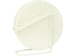 Sottobicchiere Krumble Con Supporto - 5 Pezzi - Sottobicchiere In Vetro - Sottobicchiere - Sottobicchiere Design - Set Di 5 - Rotondo - Silicone - Bianco - Diametro 16 Cm