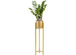 Quvio Supporto Per Piante In Metallo - Supporto Per Piante Da Interno - Supporto Per Piante - Supporto Per Piante - Supporto Per Piante In Metallo - Uso Interno - Supporto Per Piante - Supporto Per Piante - 22X22X90 Cm - Metallo - Oro - L
