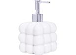 Quvio Distributore Di Sapone A Libera Installazione - Distributore Di Sapone In Ceramica - Sapone - Sapone A Mano - Distributore Di Sapone Bianco (Bianco Sporco - Beige) - Pompa Per Sapone - Distributore Di Sapone - Distributore Di Sapone In Ceramica - Distributore Di Sapone A Sfere