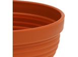 R-Ciotola In Plastica Di Terracotta Ø13Cm, Fioriera Ciotola Decorativa 10 Pz