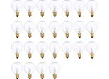 Lampadine G40 Sostituzione G40 Lampadina Al Tungsteno 7W 220-240V Lampadina A Globo Trasparente E12 Base Lampadine Per Interni Esterni Patio Decor Casa Matrimonio Festa Decorazione 25 Pack