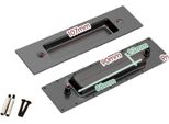 Inf Maniglia Incassata Per Porta A Scomparsa In Acciaio Inox Set Da 2 Pezzi 14.8X3.9X0.9Cm Nero