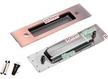 Inf Maniglia Incassata Per Porta A Scomparsa In Acciaio Inox Set Da 2 Pezzi 14.8X3.9X0.9Cm D'argento