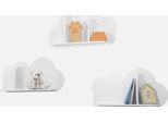 Mensole Da Parete Nuvole Per La Cameretta Dei Bambini, Set Di 3, Bianco