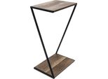 2.03 Portavaso In Metallo E Legno - Circa 50 X 29 Cm - Portavaso / Supporto Per Fiori