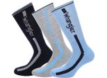 Wrangler - Calze Sportive Per Uomo/Donna Unisex (Confezione Da 3) GT7062 (38 Eu - 42 Eu) (Blu/Nero/Grigio)